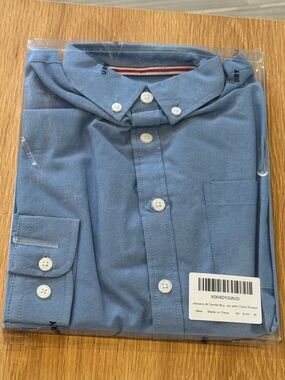 Boys Button-Down Casual Shirt - Light Blue
